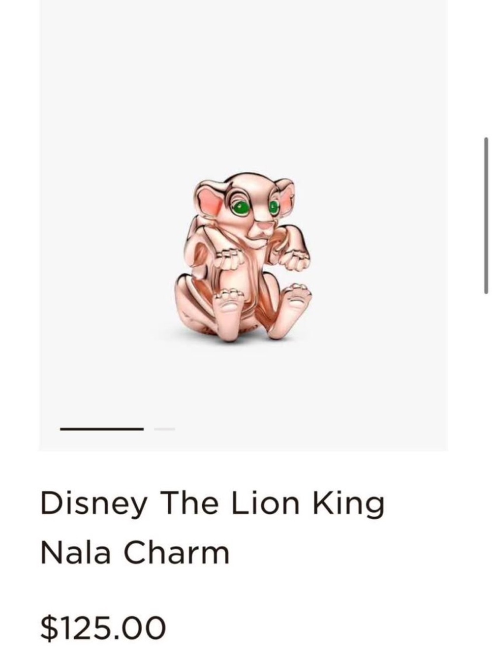Pandora Disney Nala charm